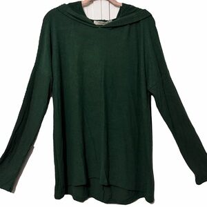 Elegant Forest Green Women's Hooded Sweater